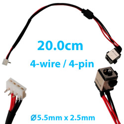 DC Power Jack for Laptop Toshiba Satellite P200 P205 P205D X200 X205 (LONG)