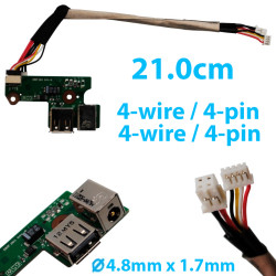 DC Power Jack for Laptop HP Compaq Presario F500 V6000 V6200 / Pavilion DV6000 DV6800 WITH USB PORT