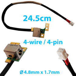 DC Power Jack for Laptop HP Pavilion DV9000 DV9100 DV9400 DV9600 DV9700 WITHOUT USB PORT (90W)