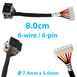 DC Power Jack for Laptop HP Compaq CQ50 CQ60 CQ70 CQ60-100 CQ60-200 / Pavilion G50 G60 G70 50.4AH28.001