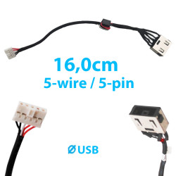 DC Jack for Lenovo G50-30 G50-40 G50-45 G50-50 G50-70 B40-30 B50-30 G40-30 G40-70 Z50-70 Z50-75 (16.0cm)