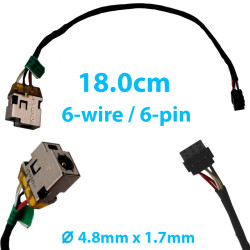 DC Jack for laptop HP Envy Pro Ultrabook  4-1000, 6-1000, Spectre XT TouchSmart 15-4000 686123-SD1