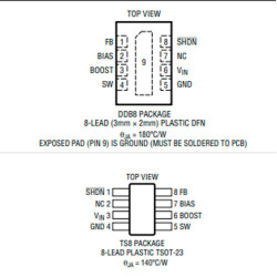 Controller IC Chip - LT3470E LT3470ETS8 LTBDM QFN-8