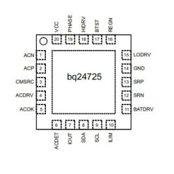 Controller IC Chip - BQ24725 BQ725 QFN-20