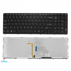 Keyboard Sony Vaio E15 E17 SVE15 SVE17 SVE-15 SVE-17 US BLACK with Backlit 0,8cm Version