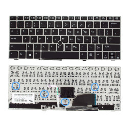Keyboard HP Elitebook 2170 2170P US GREY-BLACK with pointer