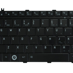 Keyboard Toshiba Satellite T130 U400 U405 U500 / Portege M800 M801 M900 M910 UK BLACK