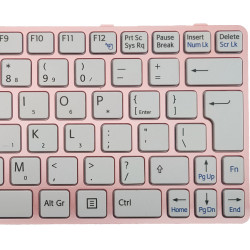 Keyboard Sony Vaio E11 SVE11 SVE111 SVE111B11V SVE1113M1RB US WHITE with Pink Frame
