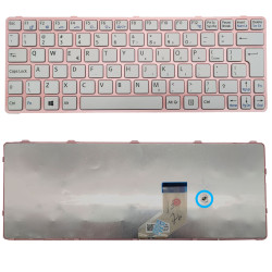 Keyboard Sony Vaio E11 SVE11 SVE111 SVE111B11V SVE1113M1RB US WHITE with Pink Frame