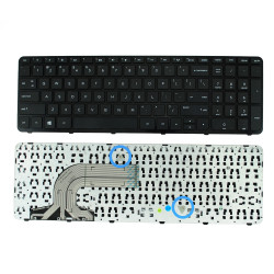 Keyboard HP Pavilion 15-A 15-N 15-E 15-R 15-F 15-D 250 G2 250 G3 255 G3 US BLACK With Frame