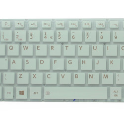 Keyboard Toshiba Satellite L50-B L50D-B L50T-B L50-B-11K P50T-C C55-C C55D-C UK WHITE with vertical ENTER