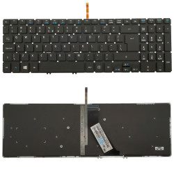 Keyboard Acer Aspire V5-572 V5-573 V7-582 VN7-571 VN7-591 VN7-591G US BLACK With Backlight and vertical ENTER