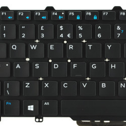 Keyboard Dell Latitude E5250 E7250 E3160 UK BLACK with vertical ENTER