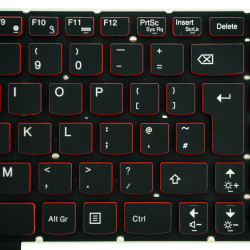 Keyboard Lenovo Y50-70 Y50-80 Y70-70 UK BLACK with Red Backlit and vertical ENTER