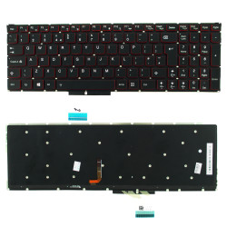 Keyboard Lenovo Y50-70 Y50-80 Y70-70 UK BLACK with Red Backlit and vertical ENTER