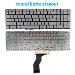 Keyboard HP 15-AB 15-AB000 15-AB100 15-AB200 15-AB110NR115-AU 15-BC 15-AE 15-AW 15-AE 15-AS 15-AH HP Omen 17-W100 US SILVER With Backlight and horizontal ENTER