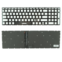 Keyboard HP 15-AB 15-AB000 15-AB100 15-AB200 15-AB110NR115-AU 15-BC 15-AE 15-AW 15-AE 15-AS 15-AH HP Omen 17-W100 US SILVER With Backlight and horizontal ENTER