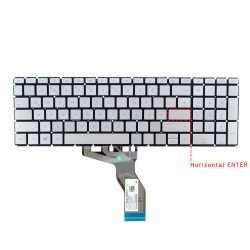 Keyboard HP 15-AB 15-AU 15-BC 15-AE 15-AW 15-AE 15-AS 15-AH HP Omen 17-W100 DE QWERTZ  SILVER Germany With Backlight and horizontal ENTER
