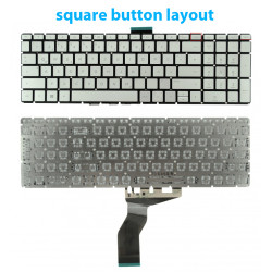 Keyboard HP 15-AB 15-AU 15-BC 15-AE 15-AW 15-AE 15-AS 15-AH HP Omen 17-W100 DE QWERTZ  SILVER Germany With Backlight and horizontal ENTER