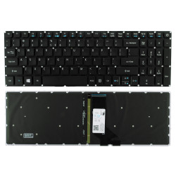 Keyboard Acer Aspire E5-522, E5-573, E5-722, V5-591 5 A515-51 A515-51 A515-51G US BLACK with Backlight and orizontal ENTER