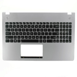 Palmrest top case  - Cover C for laptop Asus N56, N56J GREY-BLACK KEYBOARD US with Backlight