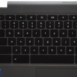 Palmrest top case  - Cover C for laptop Acer Chromebook C720 GREY-BLACK KEYBOARD US with Touchpad
